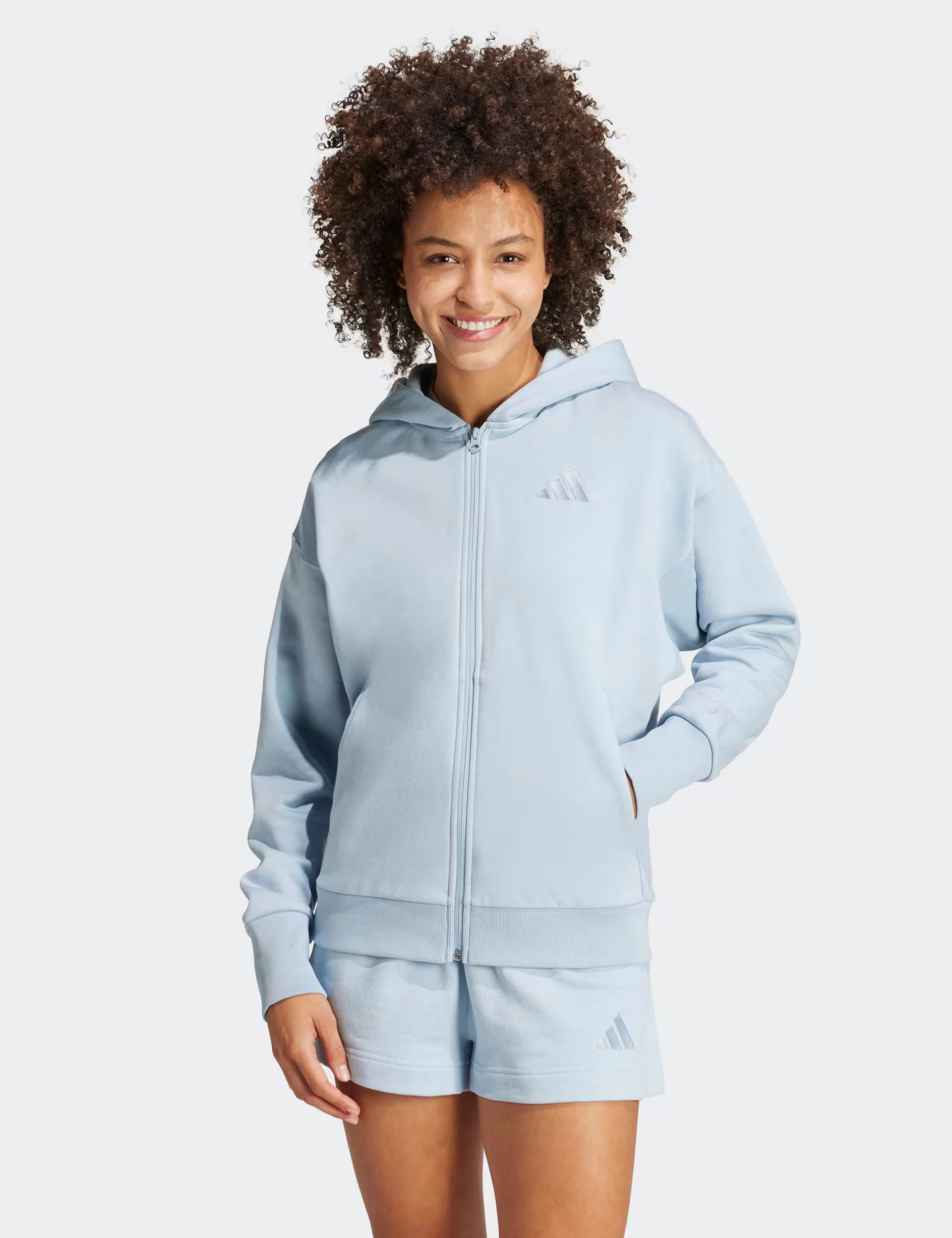 All SZN Cotton Rich Fleece Zip Up Hoodie | Adidas | M&S | Marks & Spencer (UK)