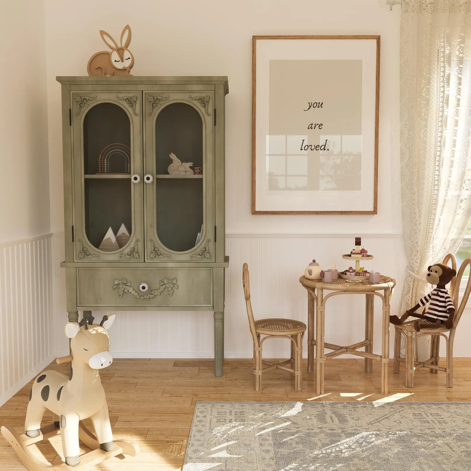 You Are Loved Print, Nursery Decor Neutral, Baby Boy Nursery Print, Boho Girl Room Decor, Vintage... | Etsy (US)