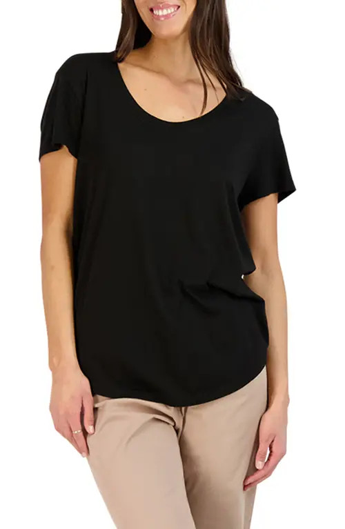 Goodlife Scoop Neck T-Shirt in Black at Nordstrom, Size Medium | Nordstrom