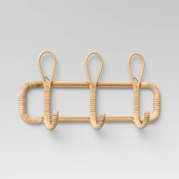 15" x 7" Rattan Wall Hooks Natural - Opalhouse™ | Target