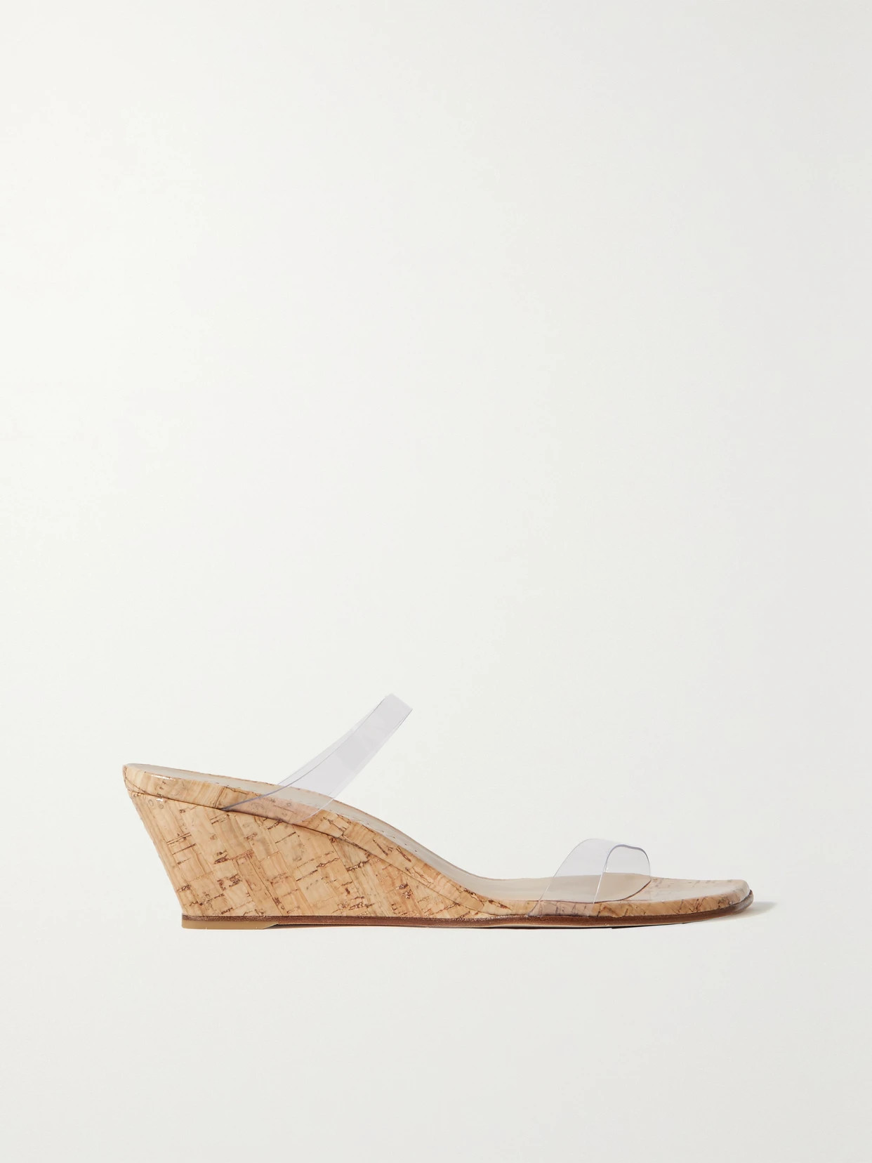 Stuart Weitzman - Aleena Pvc Wedge Sandals - Neutrals | NET-A-PORTER (US)