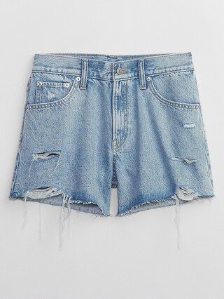4" Mid Rise Destructed Stride Shorts with Washwell | Gap Factory