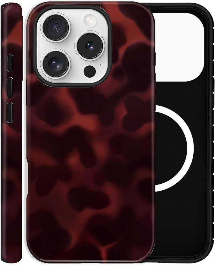 Magnetic Case for iPhone 13 Pro, Compatible with MagSafe, Aesthetic Tortoise Shell Cute Design fo... | Amazon (US)