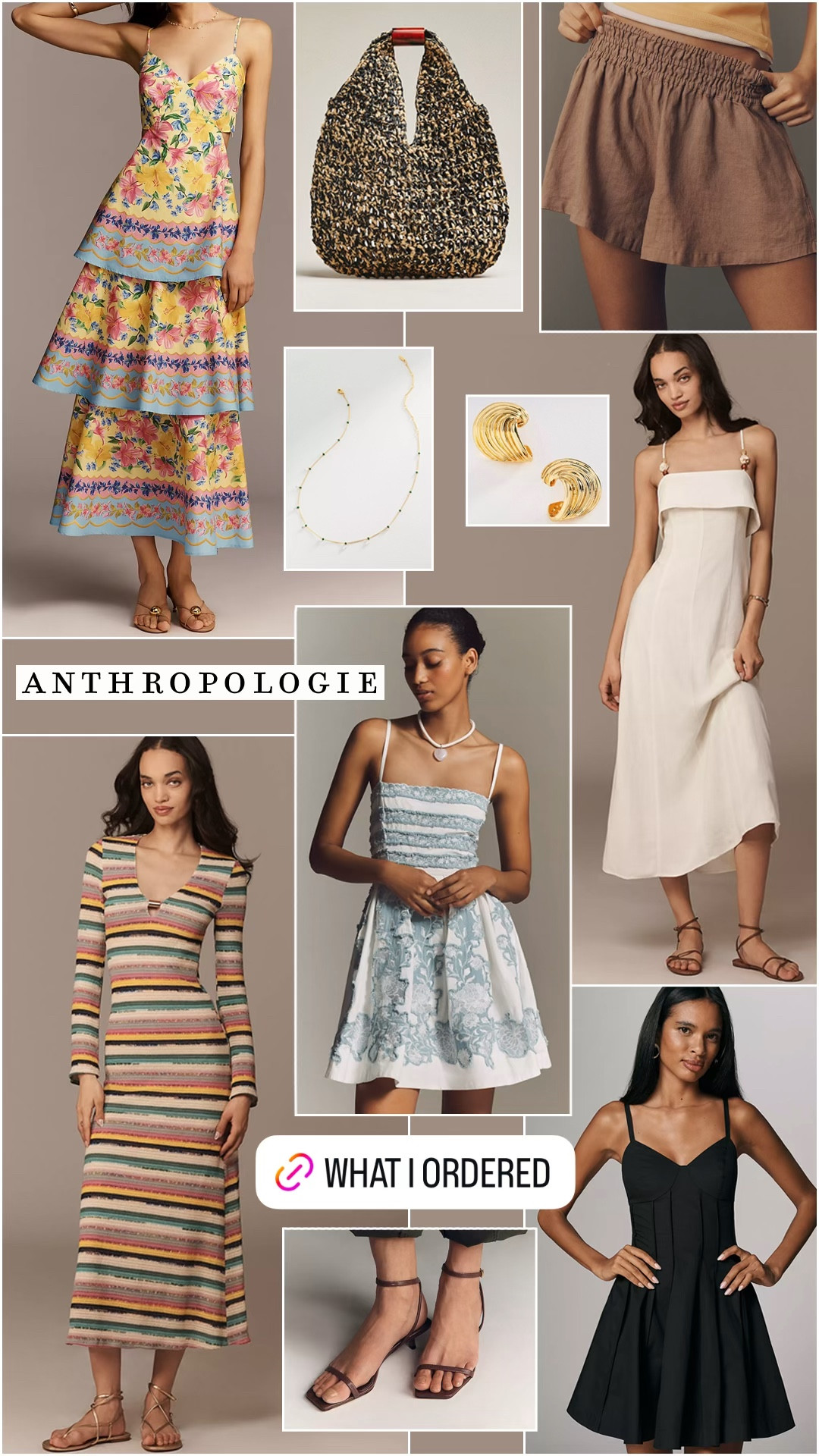 My latest Anthro haul for spring break. Ordered all smalls/tts except for the striped sweater dress - I sized up 1 to a medium so it wasn’t super fitted and had breathing room 
