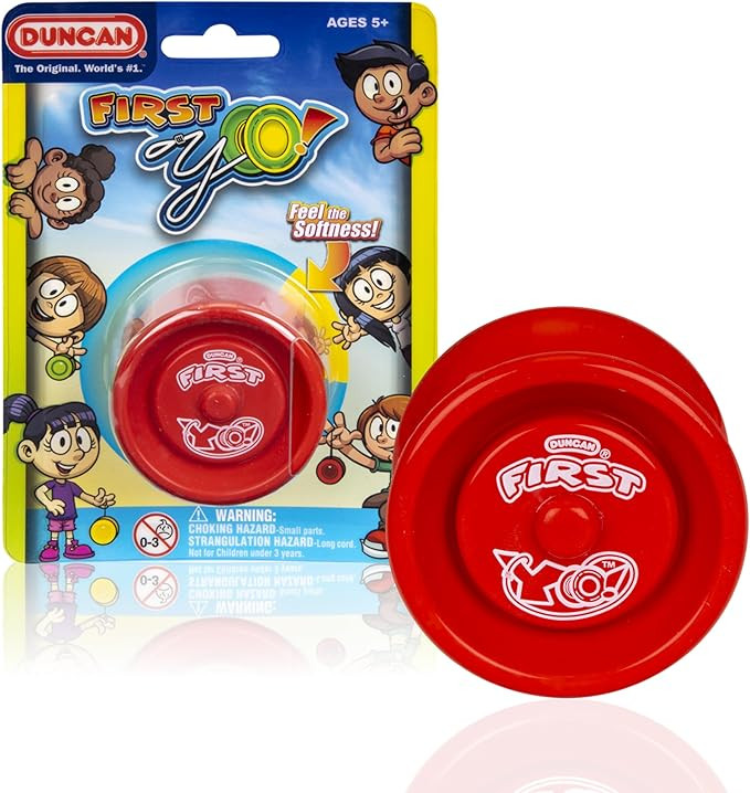 Duncan Toys First Yo! - Best Beginner Yo-Yo for Kids, Responsive Yo Yo, YoYo Toy - Red/Yellow | Amazon (US)