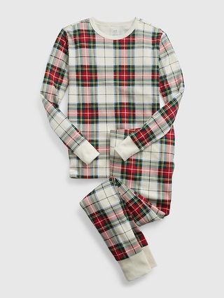 Kids 100% Organic Cotton Plaid PJ Set | Gap (CA)