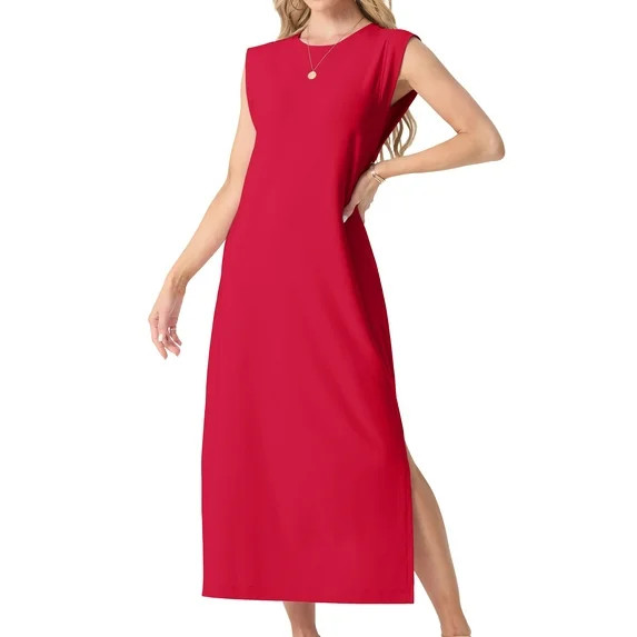 Hero image 0 of MINTREUS Nightgowns for Women Sleeveless Maxi Long Lounge Dress Lightweight Night... | Walmart (US)