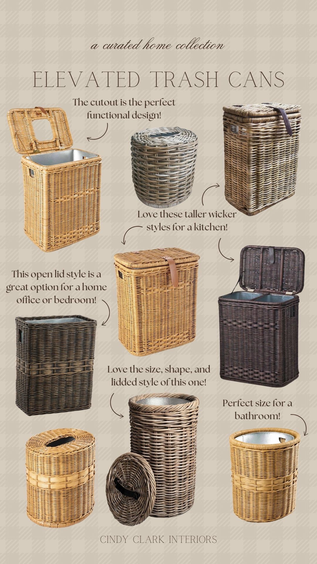 The prettiest trash cans that will not only conceal the trash but also elevate your space! I love the variation in styles from open top to closed, and the various wicker tones. So pretty and so worth it! 

#LTKHome