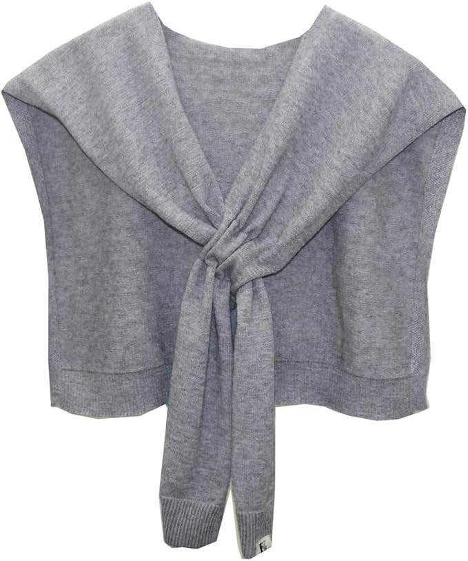 Women's Casual Knit Sweater Shawl Wrap Tied Detachable Fake Collar Triangle Knotted Shawls Travel... | Amazon (US)