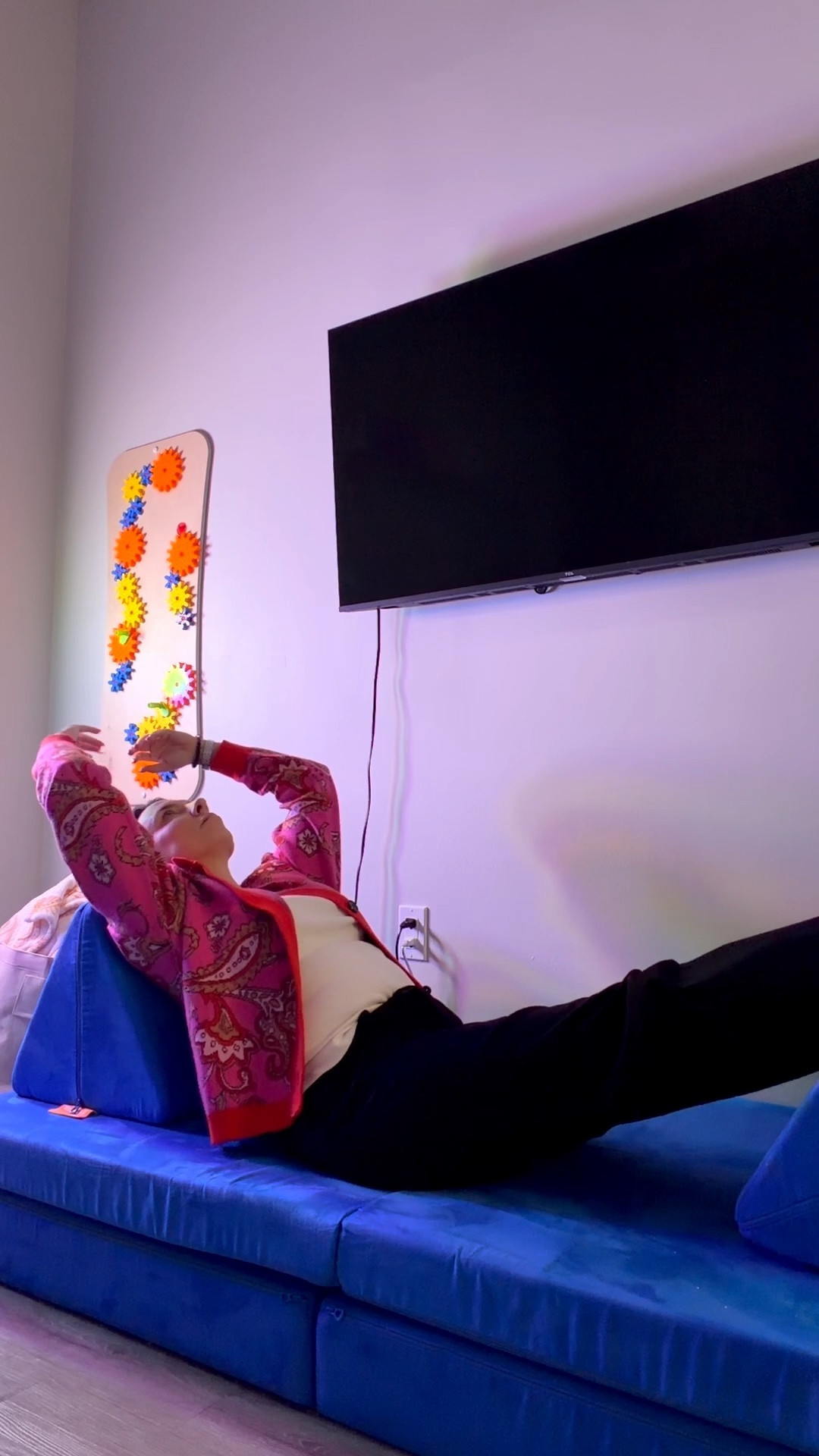 This is the Nugget couch I use in our sensory room and play therapy rooms! The pieces can be moved around to make a seat, a lounge, or even a fort  

#LTKKids #LTKHome