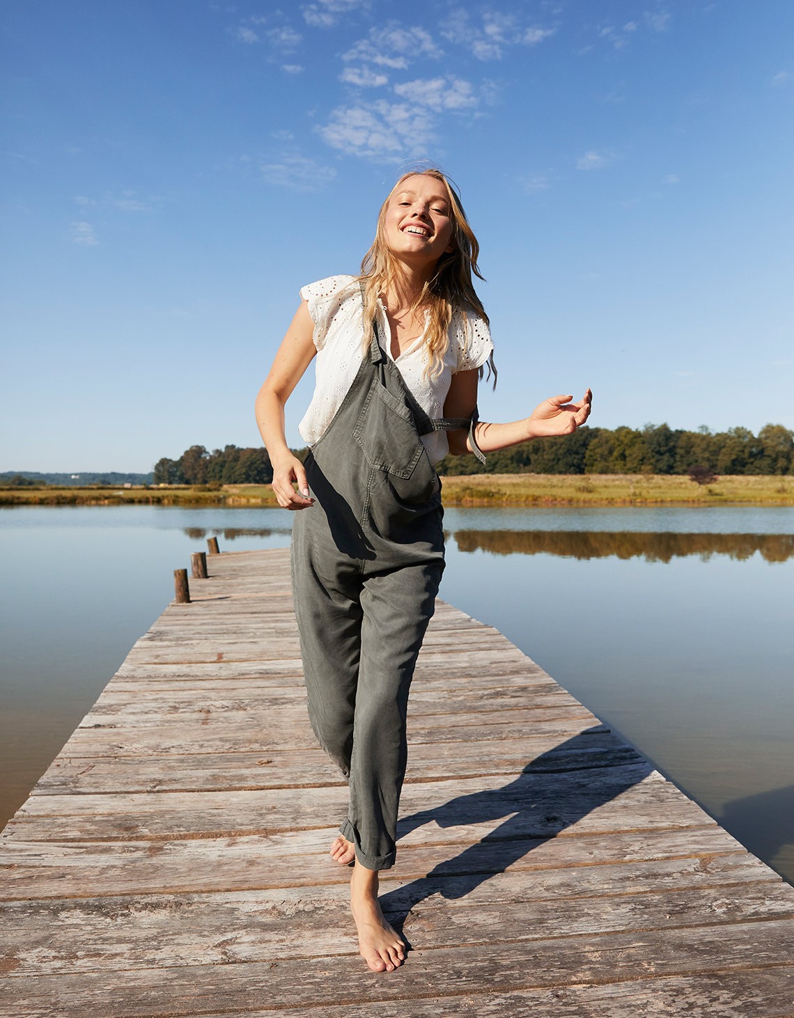 Aerie Twill Overall , Dried Sage | American Eagle Outfitters (US & CA)