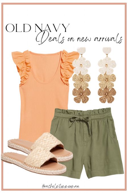 This outfit is super on sale! New summer arrivals at Old Navy. I ordered some of the cutest pieces, so I’ll be sharing a haul soon. This top comes in lots of pretty colors. Shorts also come in several colors. 

Old navy. LTK sale alert. LTK under 50. Summer style. 