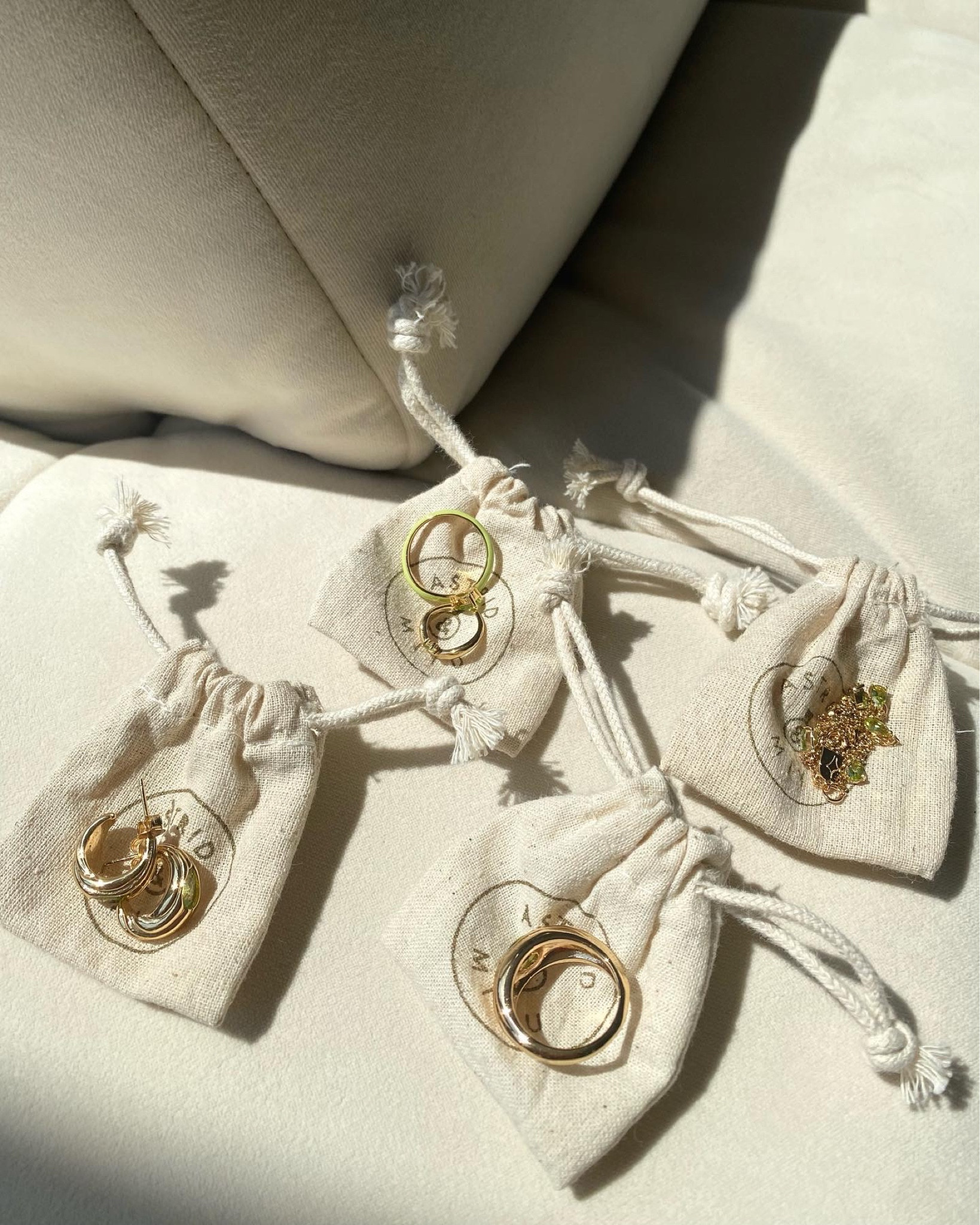 Gold Jewellery with green details ✨🤍🫶🏼 all Astrid & Miyu 

#LTKfit #LTKstyletip #LTKFind