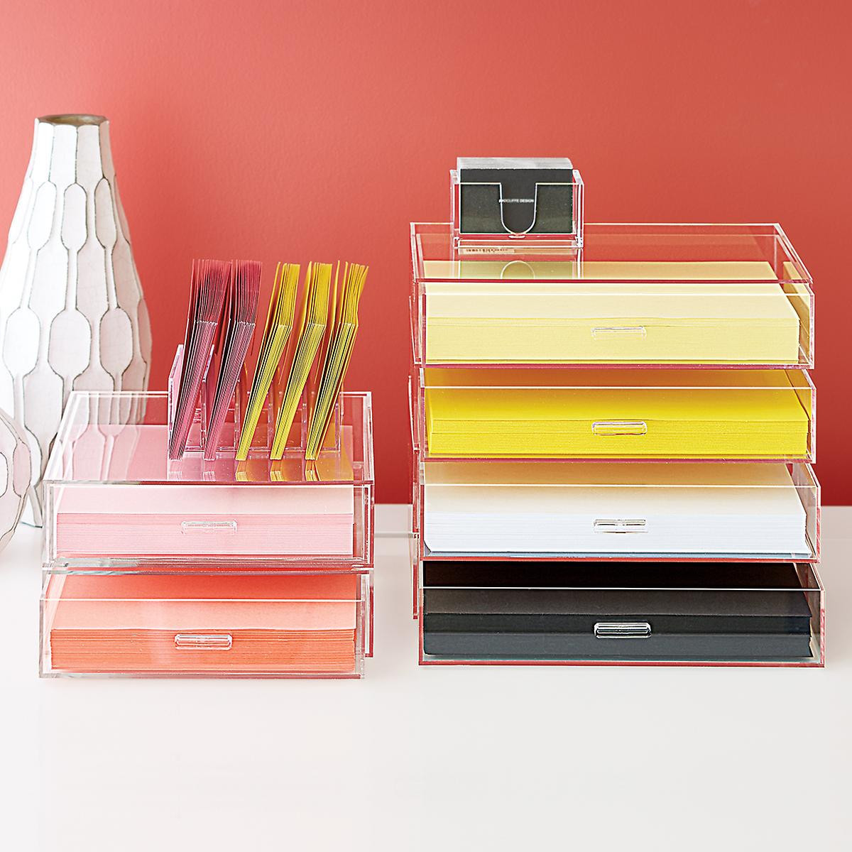 Portrait Acrylic Paper Drawer | The Container Store