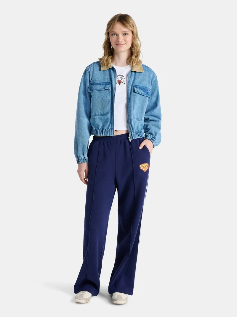 Netflix Stranger Things Cotton Denim Jacket from No Boundaries, Women’s and Women’s Plus | Walmart (US)