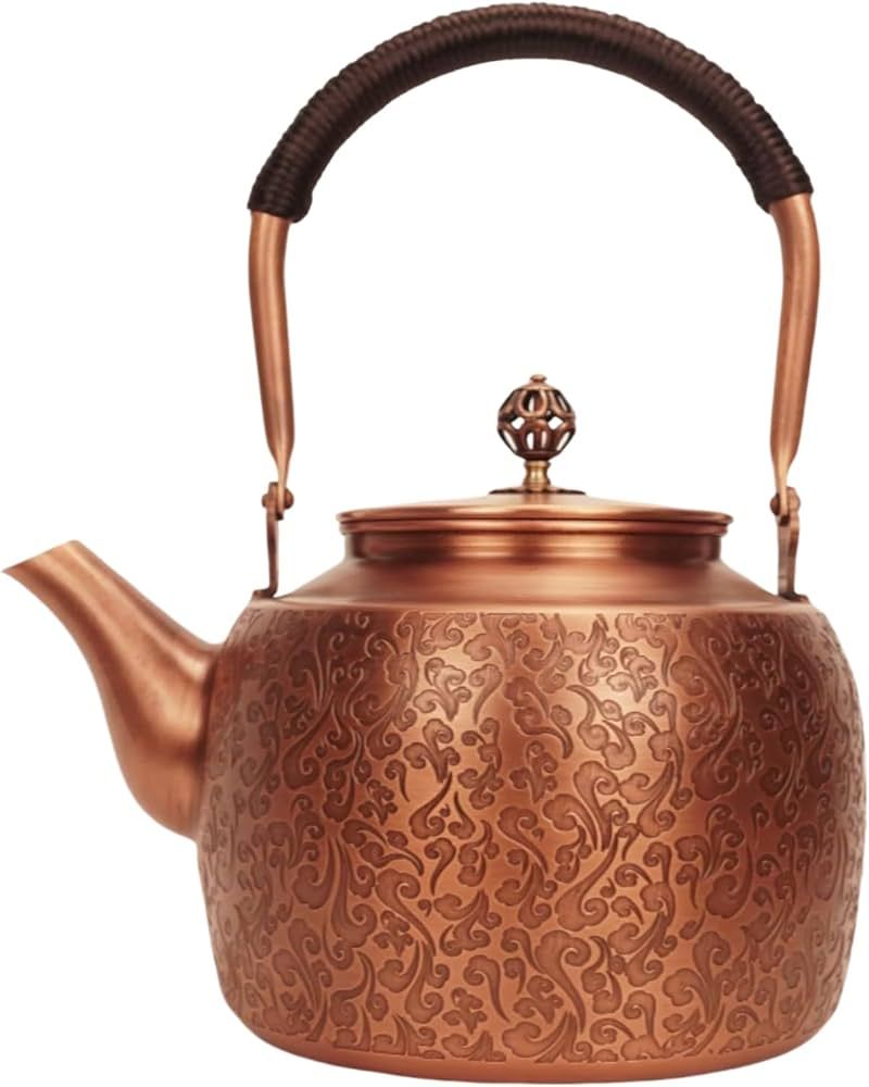 Kkekos Handmade Copper Kettle Copper Teapot for Stovetop 2000ml (Type3) | Amazon (US)