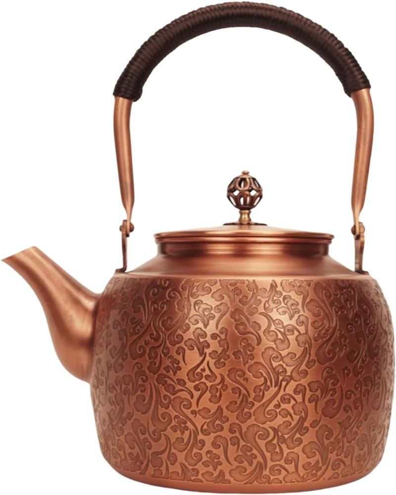 Kkekos Handmade Copper Kettle Copper Teapot for Stovetop 2000ml (Type3) | Amazon (US)