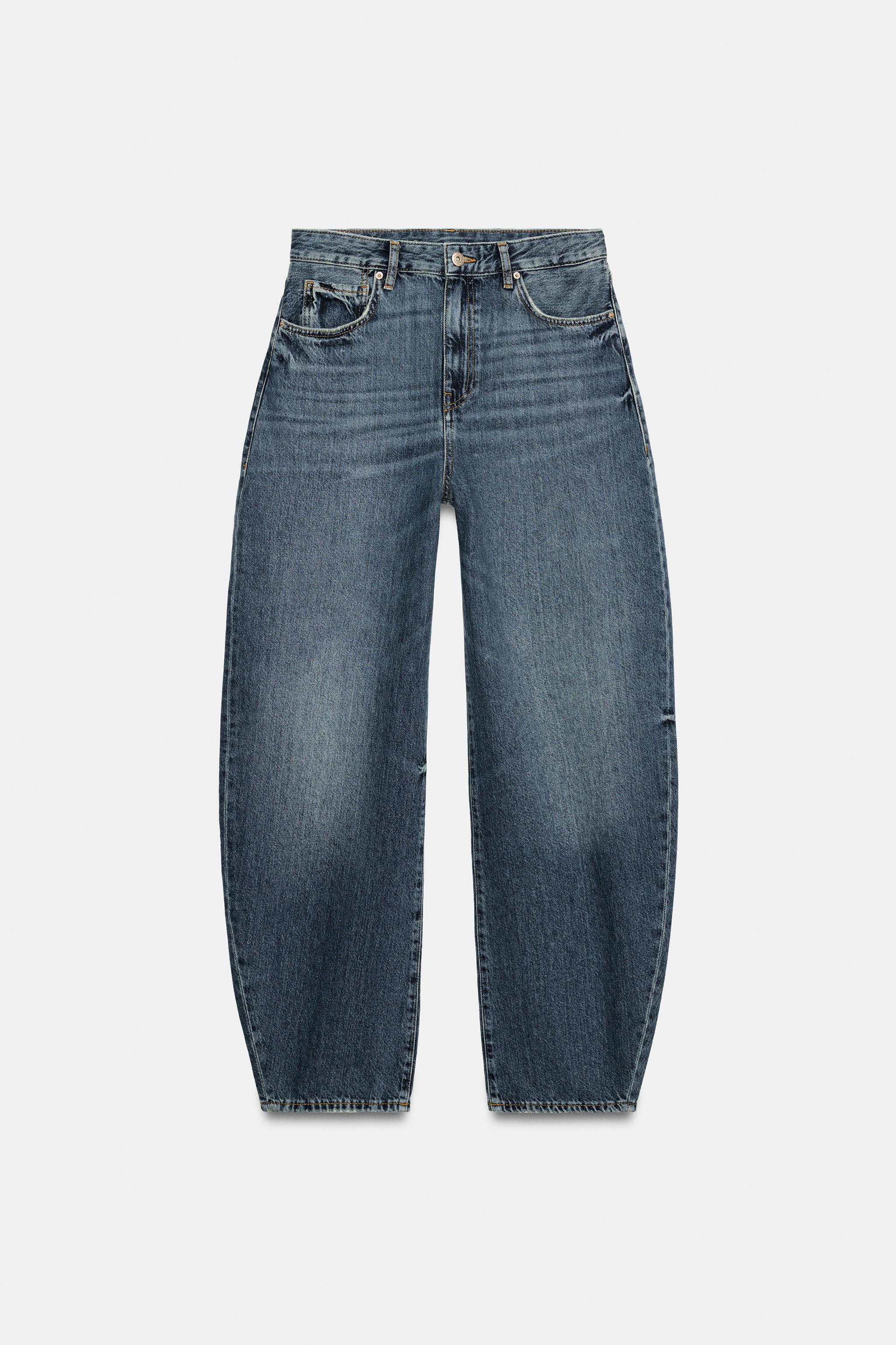 ZW COLLECTION HIGH-WAIST BARREL JEANS | Zara UK