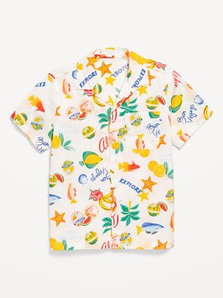 Short-Sleeve Poplin Shirt for Boys | Old Navy (CA)