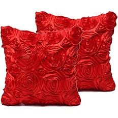 SeptCity Decorative Throw Pillow Covers for Couch Cushion Case, Romantic Love Satin Rose Wedding ... | Amazon (US)