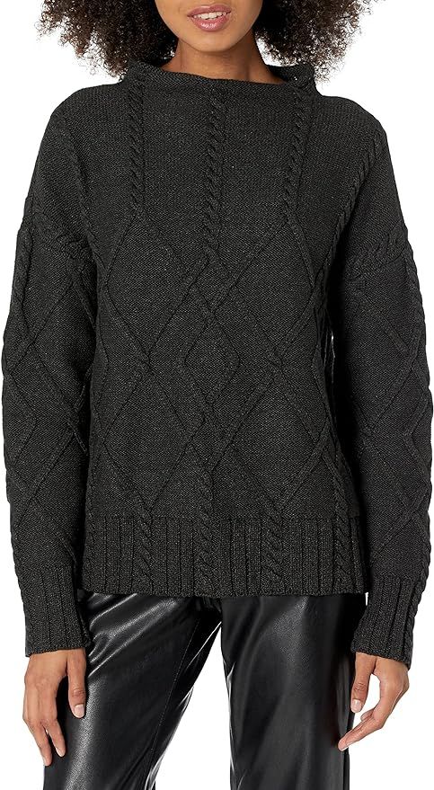 Cable Stitch Women's Mock Neck Braided Cable Sweater | Amazon (US)