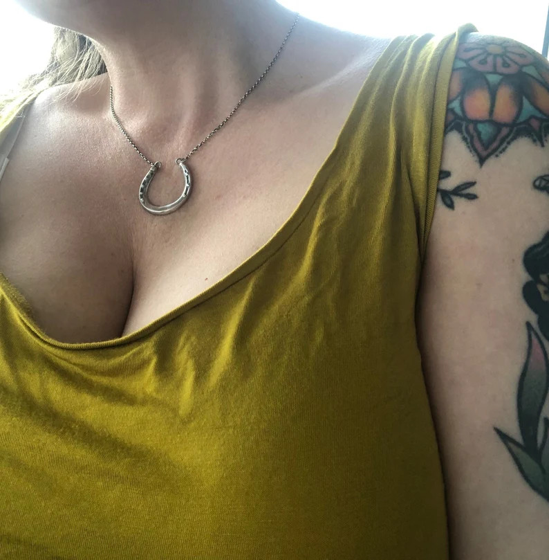 Lucky Horse Shoe Necklace. Sterling Silver Good Luck Necklace. You Choose the Length. - Etsy | Etsy (US)