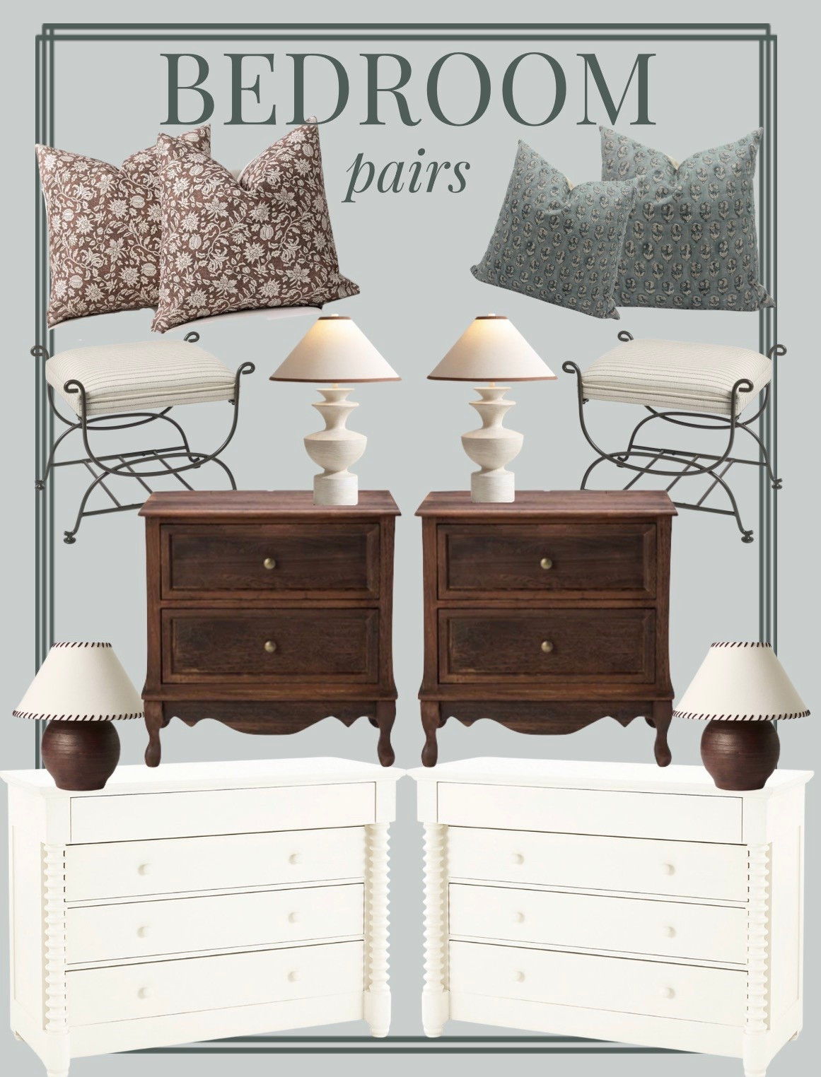 Pairs make your decor decisions easier! Lamps, nightstands, chairs & such ...

#LTKHome