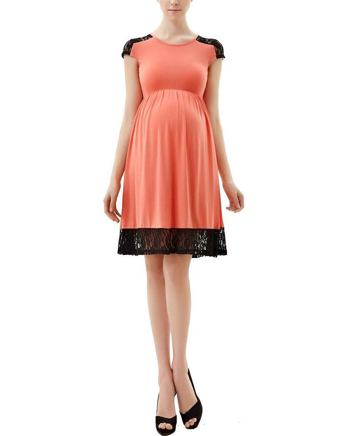 Kate Maternity Lace Insert Skater Dress | Macys (US)