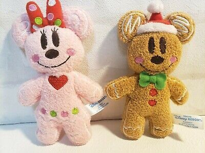 TOKYO Disney GingerBread Mickey & Minnie Christmas Plush Doll pin badge 2012 6in  | eBay | eBay US