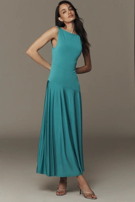 By Anthropologie Sleeveless Boatneck Drop-Waist Maxi Dress | Anthropologie (US)