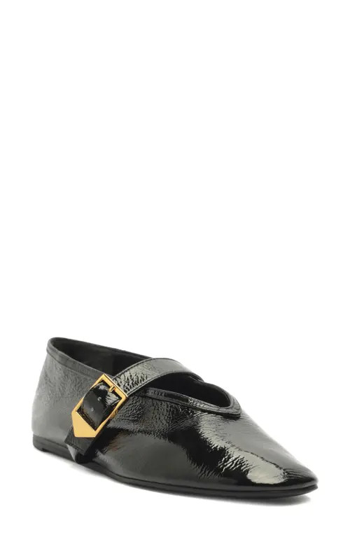 Schutz Courtney Patent Leather Mary Jane Flat in Black at Nordstrom, Size 11 | Nordstrom