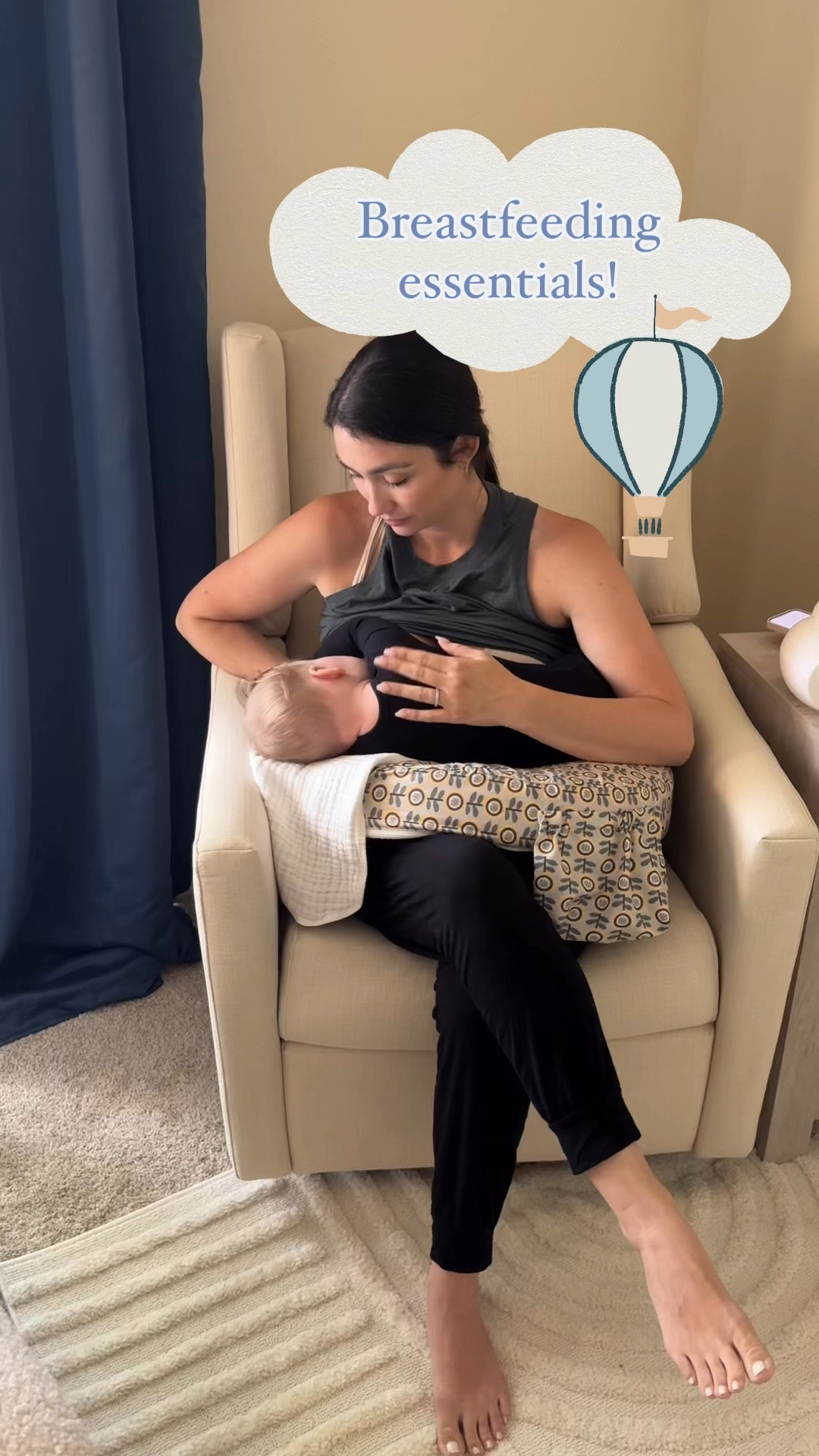 I’ve used this breastfeeding  pillow with all 3 of my kids & this chair is so comfy!! Plus, it has a charging station. I recommend putting both on your baby registry  

#LTKFamily #LTKBaby #LTKBump