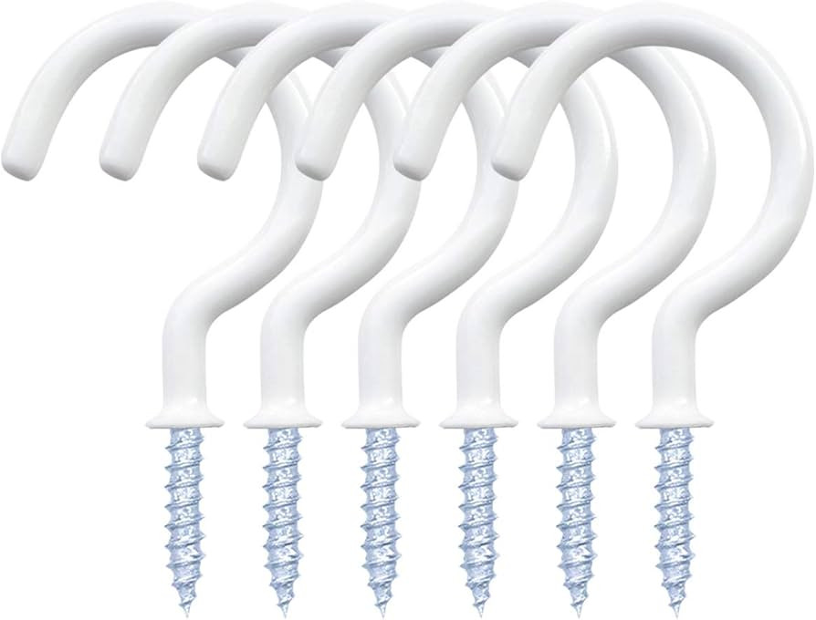 yuntop 12 Pack Vinyl Coated Ceiling Hooks,Screw-in Mug Hooks,Multi-Function Wall Hooks Kitchen Ho... | Amazon (US)