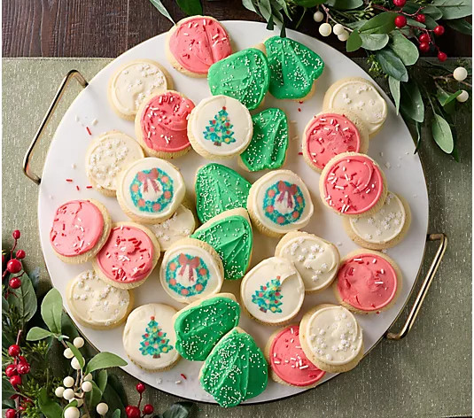 SH12/8 Cheryl's 30pc Holiday Cutout & Printed Cookies - QVC.com | QVC