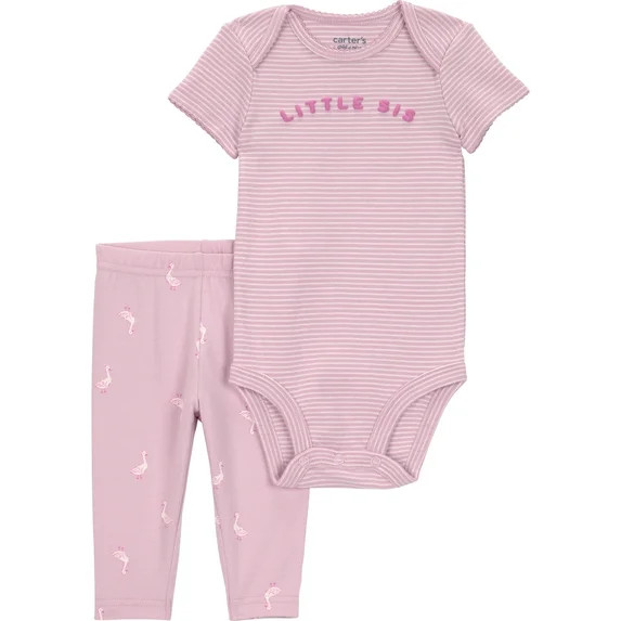 Carter's Child of Mine Baby Girl Outfit Set, 2-Piece, Sizes 0/3-24 Months | Walmart (US)