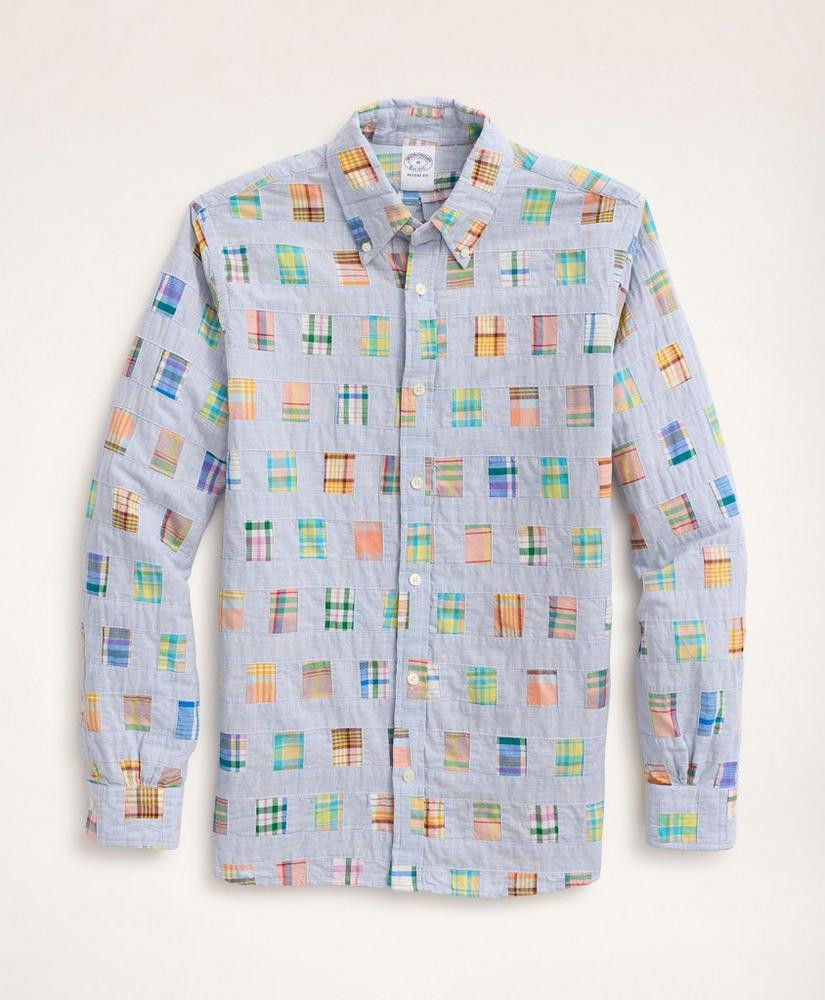 Regent Regular-Fit Sport Shirt, Patchwork Madras | Brooks Brothers