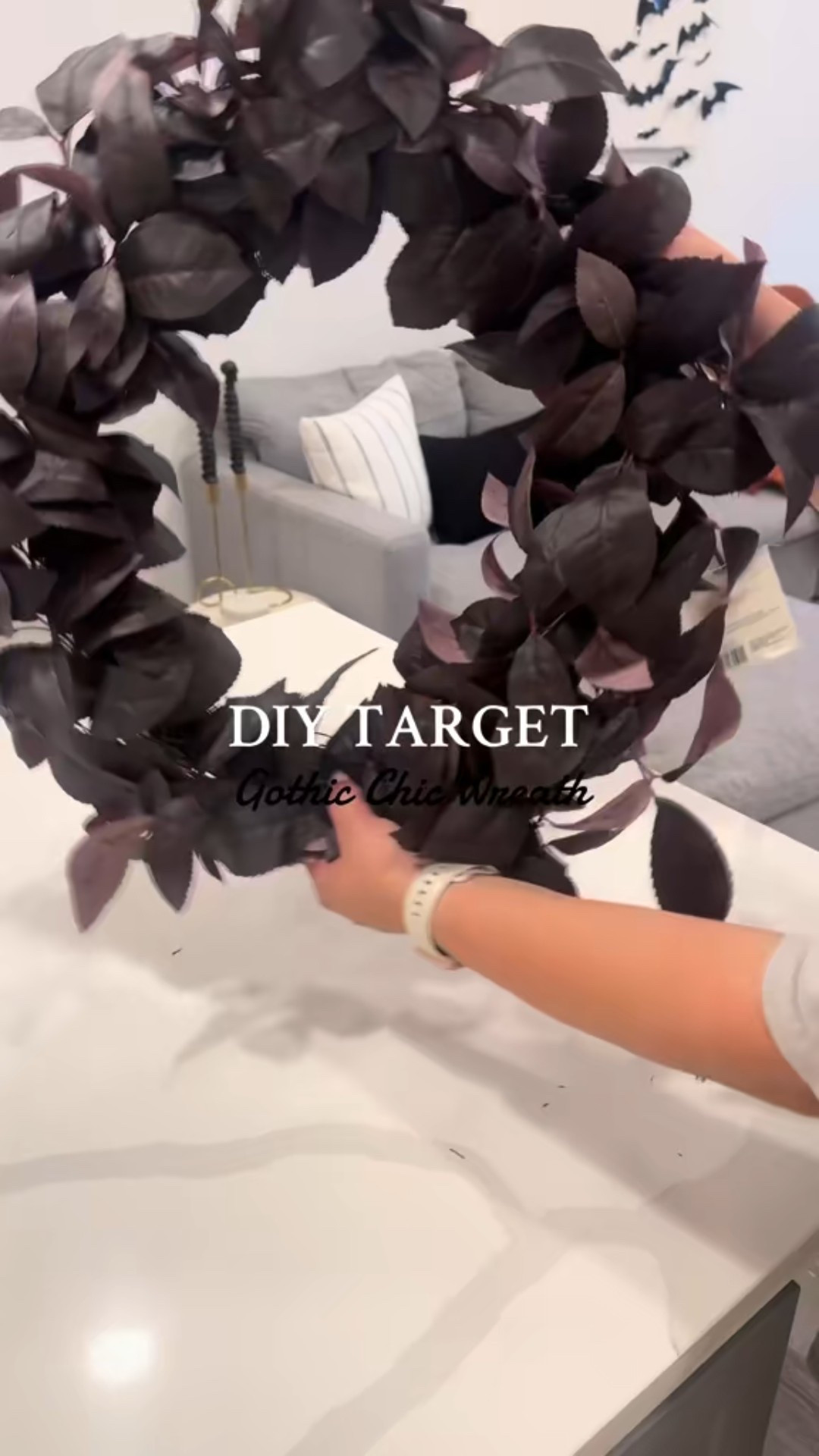 V spooky, V chic 💀🖤 this @target wreath was so easy to make & everything will be linked in my bio boos 👻 

#LTKHome #LTKHalloween #LTKSeasonal