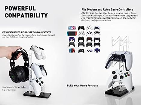 Amazon.com: OAPRIRE Universal 3 Tier Controller Holder and Headset Stand for PS4 PS5 Xbox ONE Swi... | Amazon (US)