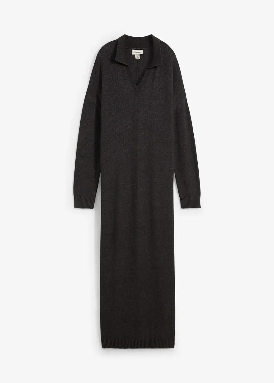 Strickkleid mit Polokragen aus Viskose-Mix | Bonprix DE