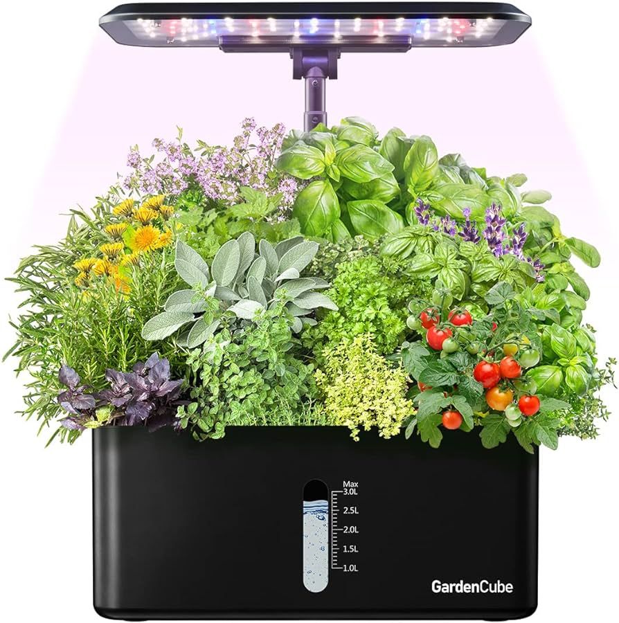 Hydroponics Growing System Indoor Garden: Herb Garden Kit Indoor with LED Grow Light Quiet Smart ... | Amazon (US)