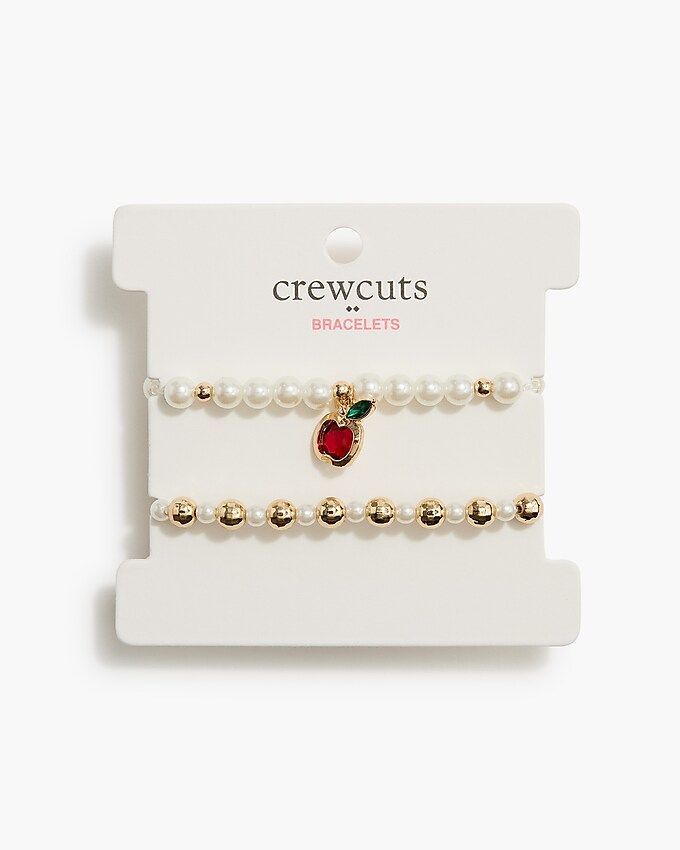 Girls' apple bracelets set-of-two | J.Crew Factory
