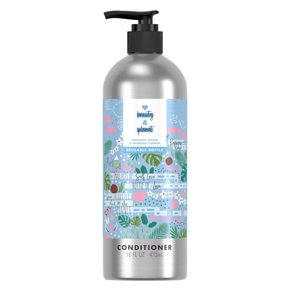 Love Beauty and Planet Coconut Water & Mimosa Flower Conditioner in Reusable Pump Bottle - 16 fl oz | Target