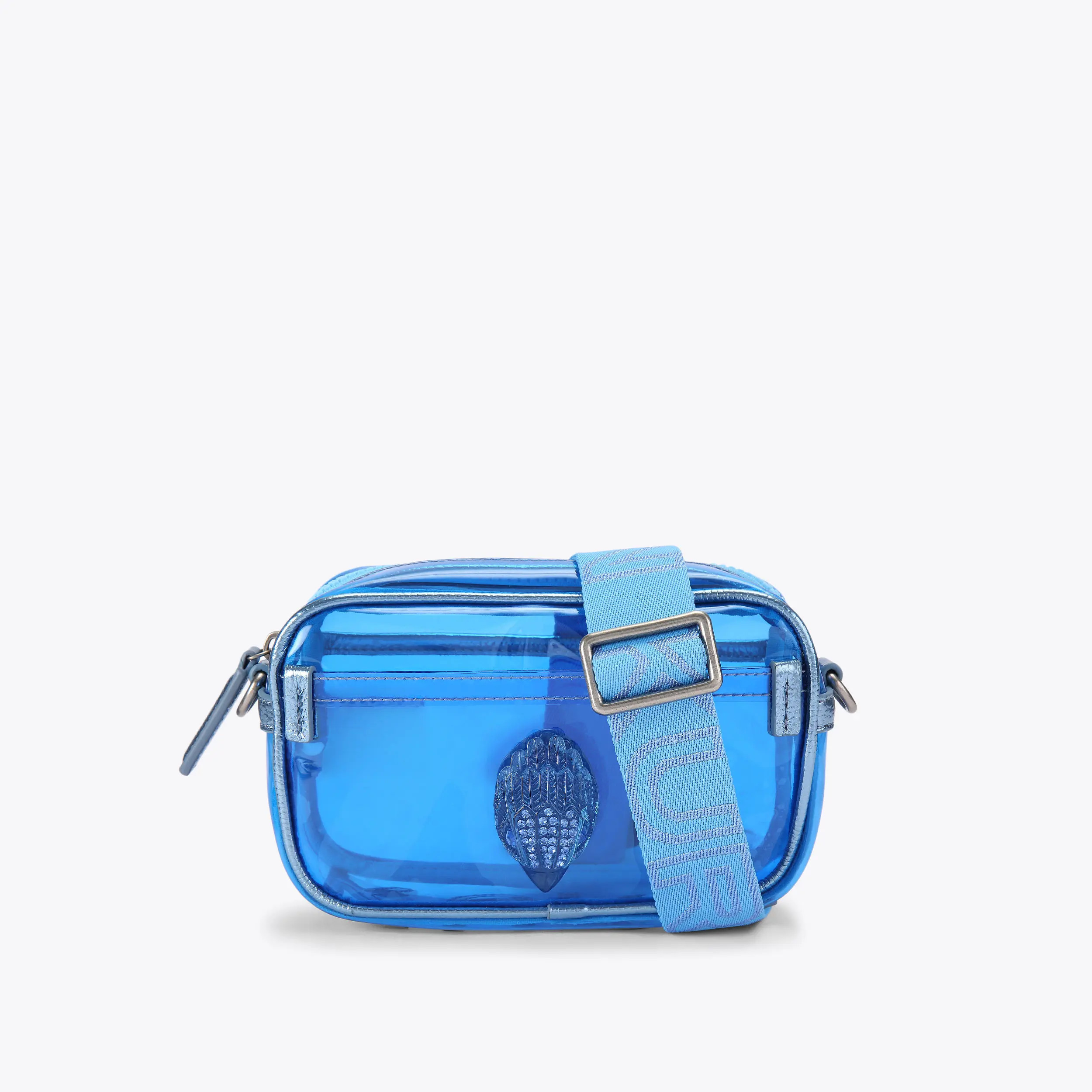 VINYL KENSINGTON S CAMERA Blue Vinyl Camera Bag by Kurt Geiger London | Kurt Geiger US