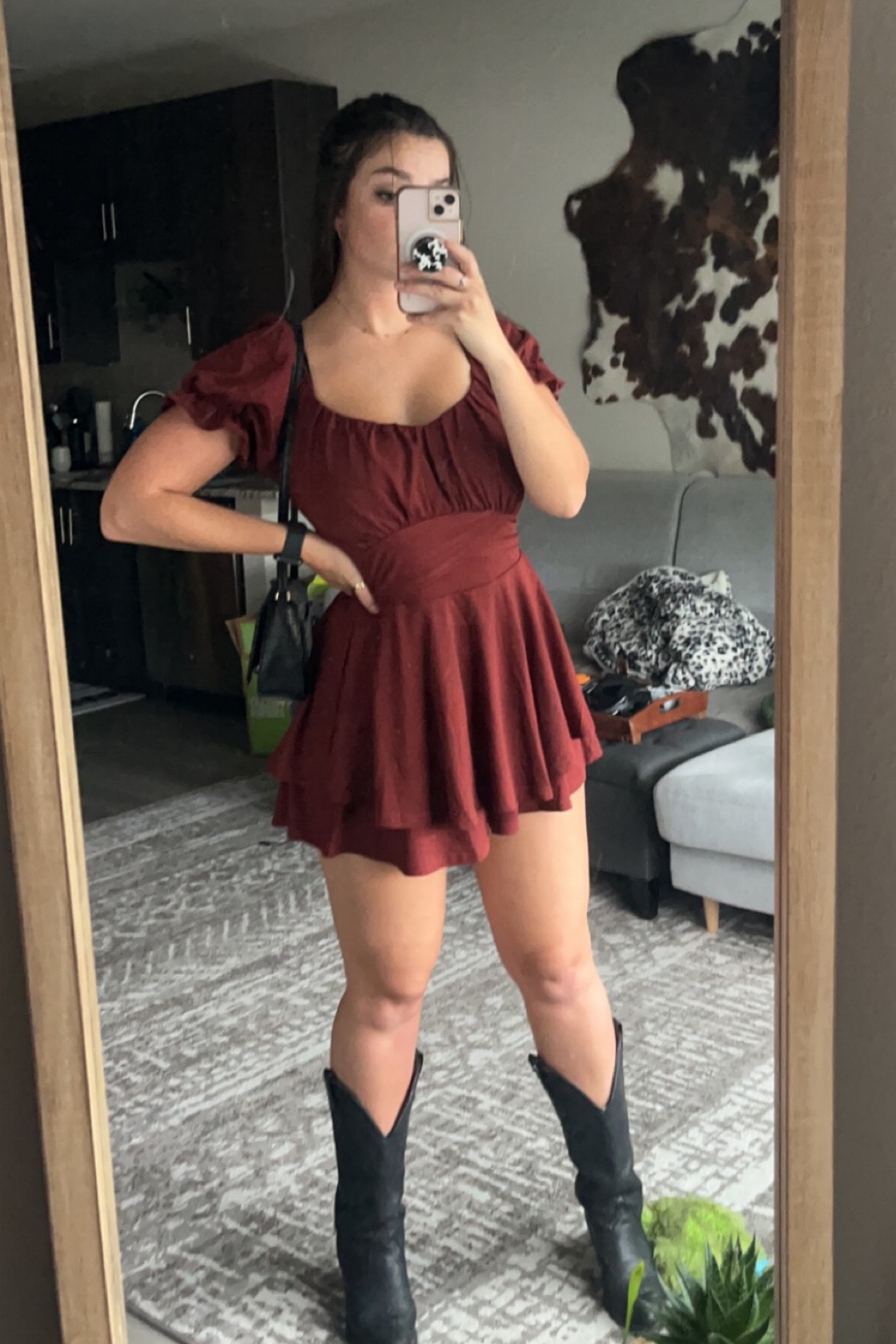 Wearing my usual medium, how fun is this romper?? Perfect for dancing, brunch or a night out and the most beautiful fall maroon color🍁

#LTKSeasonal #LTKunder50 #LTKcurves