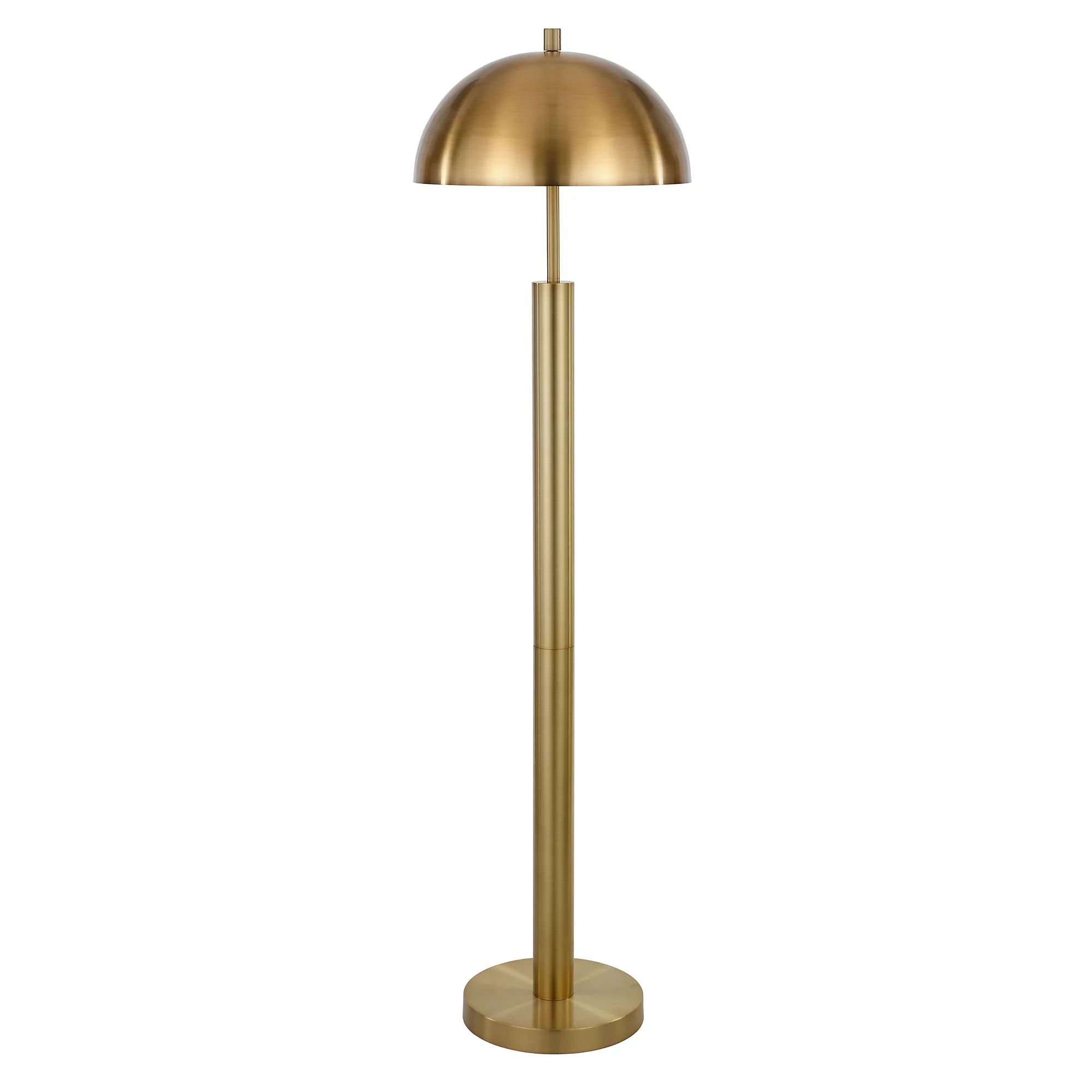 Evelyn&Zoe Mid-Century 58 in 1-Light Adjustable Height Floor Lamp, Gold | Walmart (US)