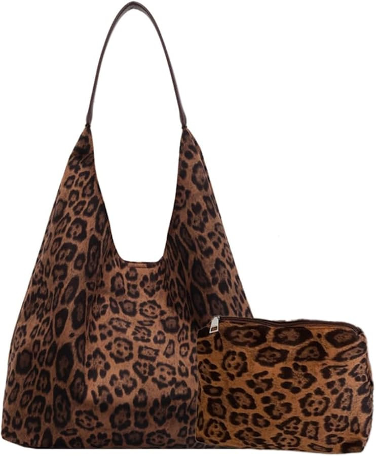 Leopard Tote Bags for Women Leopard Print Ladies Shoulder Bag Fashion Vintage Hobo Bag Large Tote... | Amazon (CA)