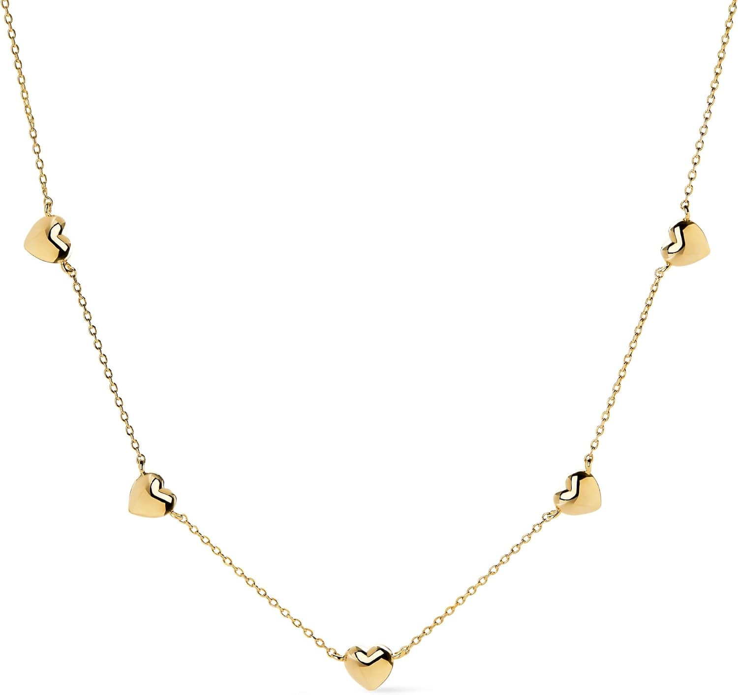 Ana Luisa Jewelry 14K Gold Plated Heart Chain Necklaces for Women | Amazon (US)