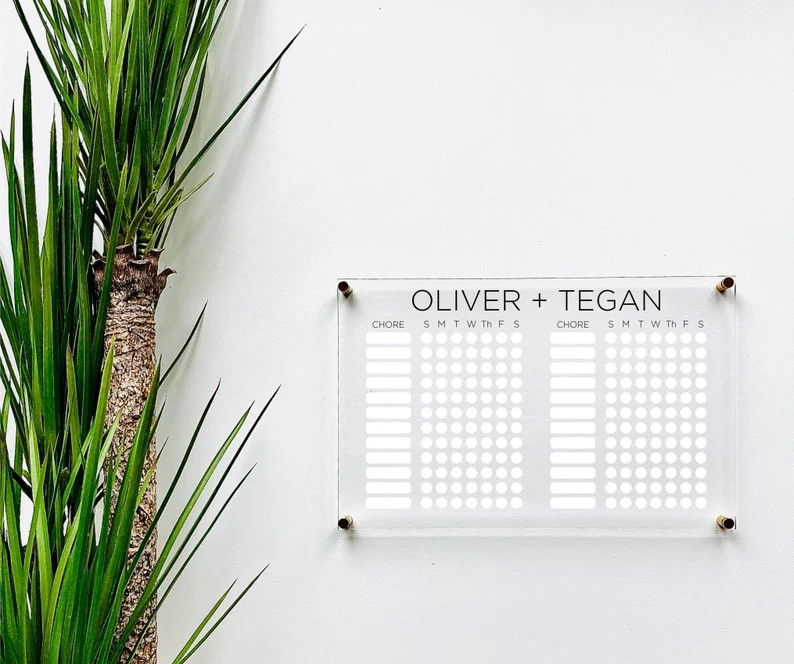 Personalized Chore Chart for 2 Children  Custom Chore Chart | Etsy | Etsy (US)