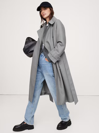 Water-Repellant Italian Wool Trench Coat | Banana Republic (US)