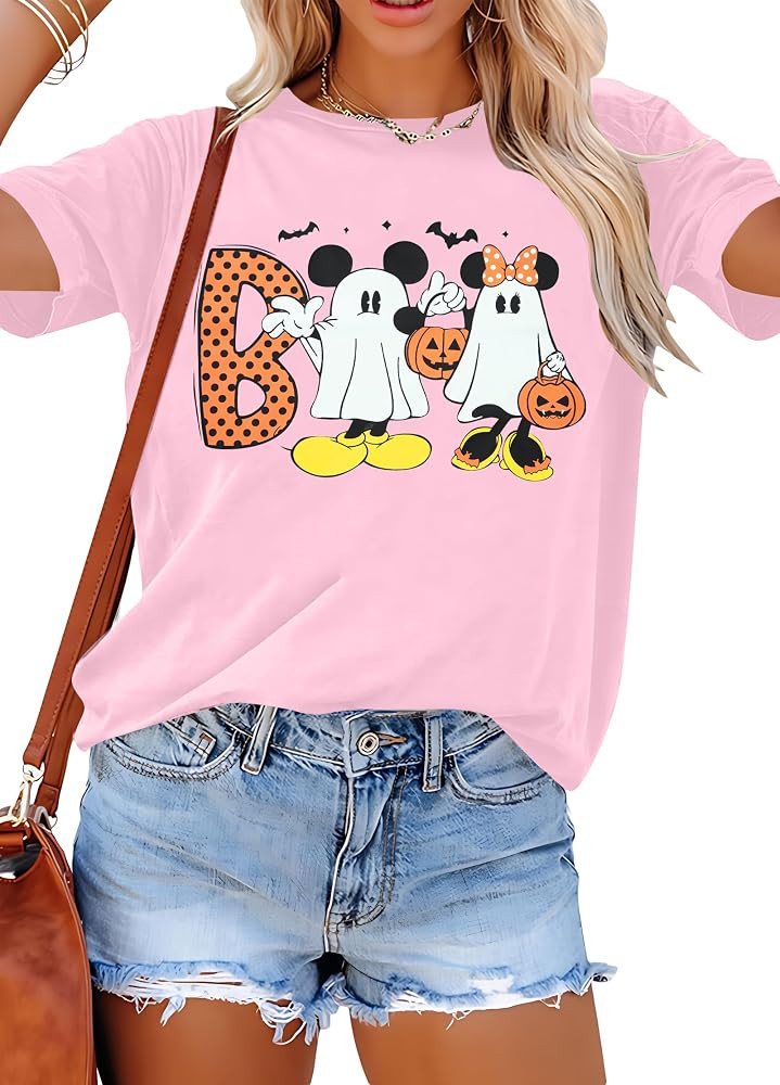 Halloween Shirt Woman Vintage Halloween Tee Fall Tops | Amazon (US)
